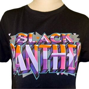 Black Panther Black Short Sleeve Tee Kids XL